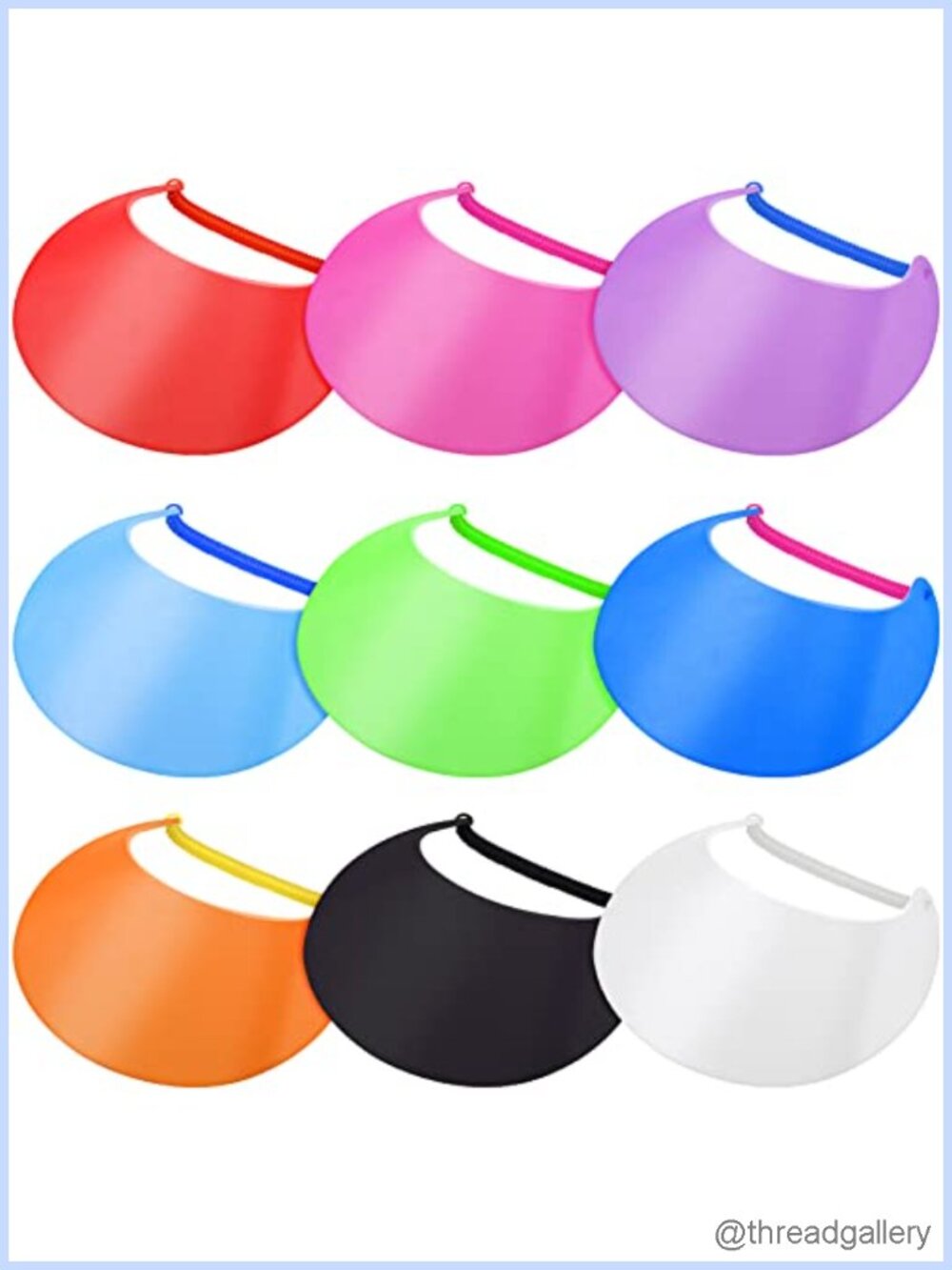 9 Pcs Foam Sun Visors Adjustable